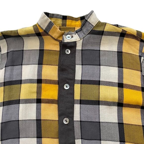 Pilar Batanero Boy's Popover Shirt Check Mock Neck Size 5 - Picture 3 of 5